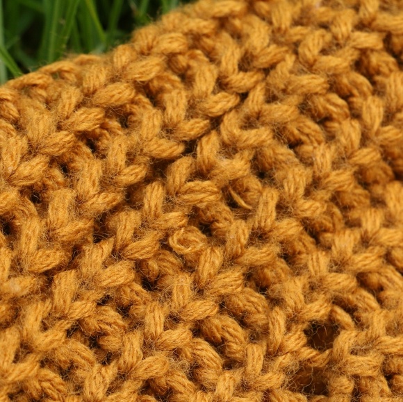 SOLD Pink Rose XL Fall Mustard Yellow Sweater - Picture 7 of 8